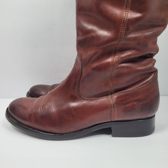 Frye Melissa Button Tall Knee Pull On Women's Brown Boots 77167 US Size 7.5B - Picture 7 of 15
